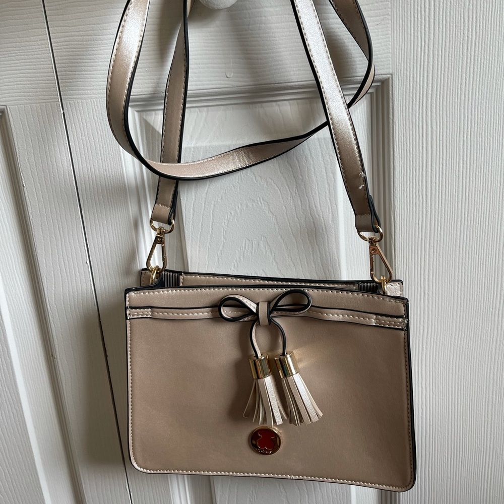 Pearl white faux Tous crossbody